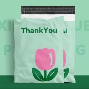 {15} Poly mailers pretty tulip design high quality. 10x13”
